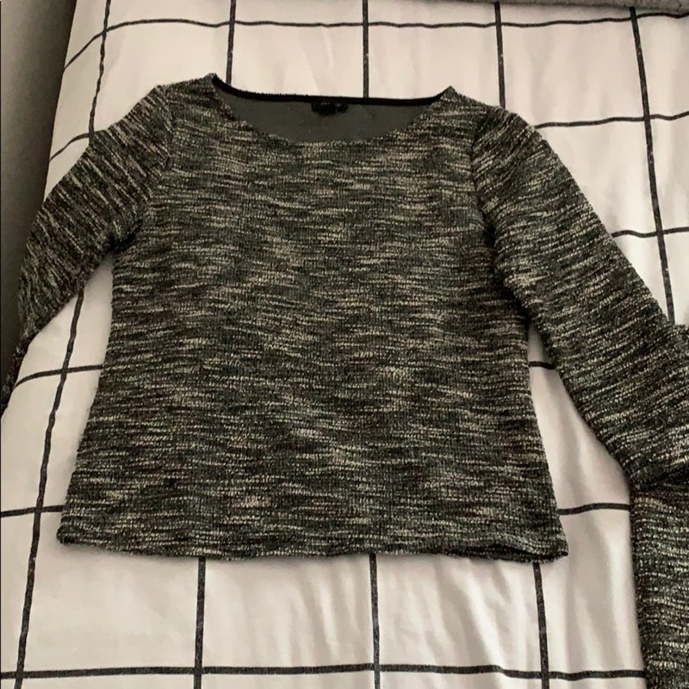 Back and Gray Top